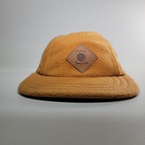 Minuit Moins Cinq Handmade Hat Made in Quebec Orange 5 panel Strapback Buckle